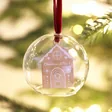 Personalised Gingerbread House Christmas Dome Bauble