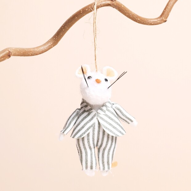 Little Bear Co Night Before Christmas Mouse Hanging Decoration