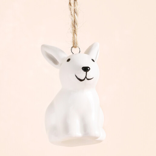 Close Up of Send with Love Bunny Hanging Decoration