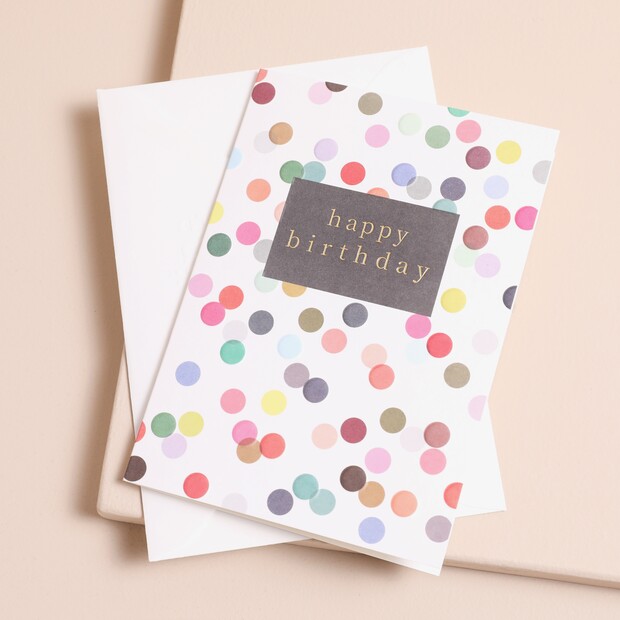 Caroline Gardner Happy Birthday Confetti Card