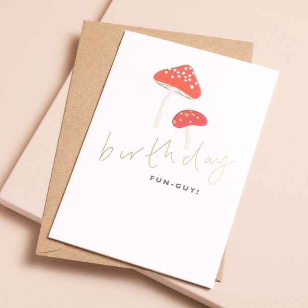 Caroline Gardner Fun-Guy Mushroom Birthday Card