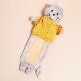 House Of Disaster Cat in Jumper Hot Water Bottle