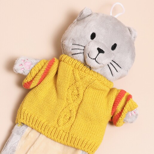 Close Up of Cat Cover Close Up of House Of Disaster Cat In Jumper Hot Water Bottle