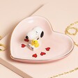 Peanuts 'Love' Trinket Dish with 3D figurine and Red Heart Illustrations