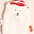 Close Up of Polar Bear Hat Hot Water Bottle