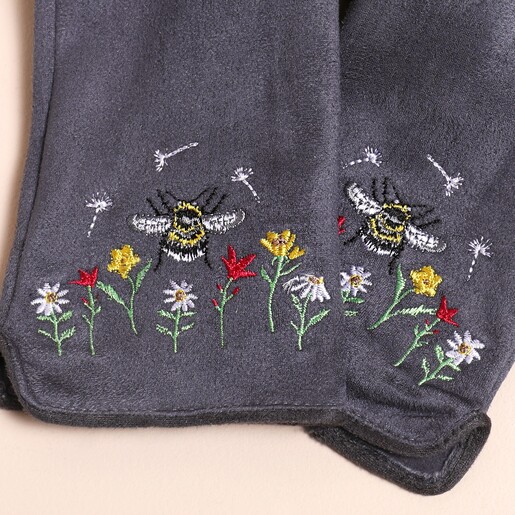 House of Disaster Secret Garden Bee Gloves with intricate embroidered details