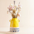 House of Disaster Yellow Bloc Vase with Flowers