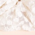 Close Up of White Sheer Lace Floral Hair Scrunchie