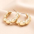 Layla Large Dotted Hoop Earrings in Gold