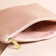 Metallic Blush Makeup Pouch in Pink