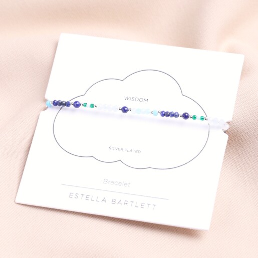 Mini Amelia Gemstone Bracelet in Blue Lapis on backing 