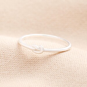 Sterling Silver Knot Ring in Silver S/M