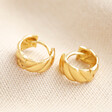 Sterling Silver Chunky Twisted Hoops in Gold