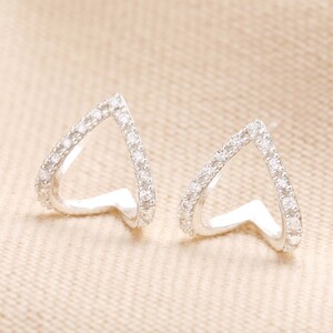 Sterling Silver Crystal Teardrop Earrings
