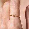 Close Up Model Shot of Sterling Silver Knot Ring in Gold