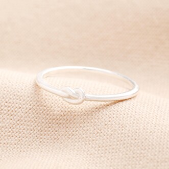 Sterling Silver Knot Ring in Silver