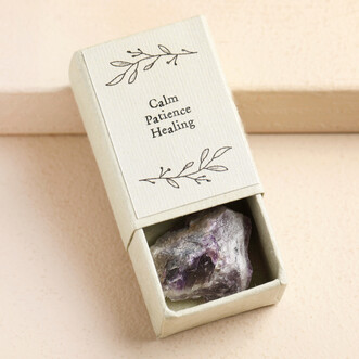 East of India Amethyst Crystal Matchbox