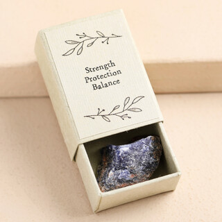East of India Blue Sodalite Crystal Matchbox