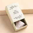 East of India Rose Quartz Crystal Matchbox in Box