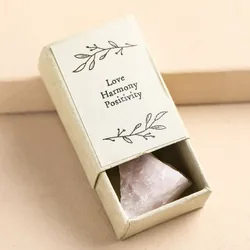 East of India Rose Quartz Crystal Matchbox