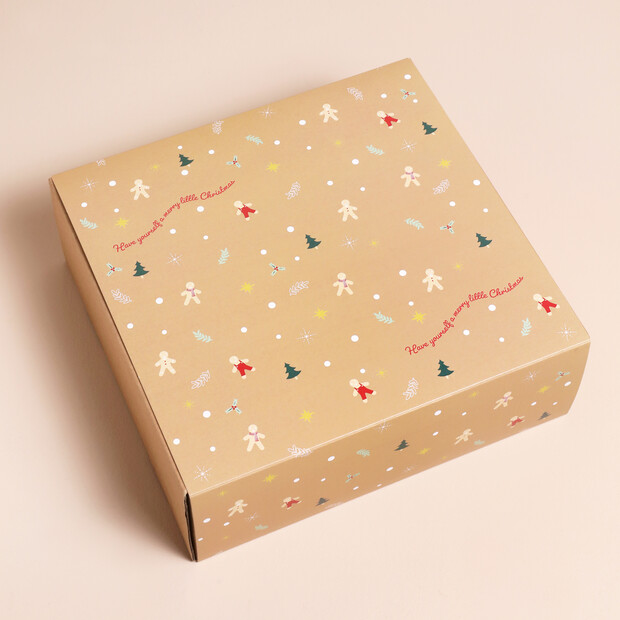 Kraft Gift Box with Brown Gingerbread Gift Sleeve