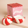 Candy Cane Stripe Cinnamon Bauble Candle With Packaging