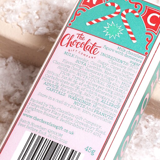 Ingredients list for the Milk Chocolate & Brown Sugar Nutcracker