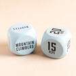 Gentlemen's Hardware Exercise Dice Set of 2 Light Blue Dice With Wording