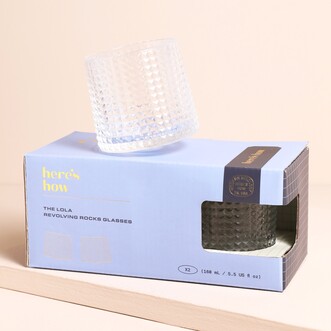 Here's How 'The Lola' Set of 2 Revolving Rocks Glasses