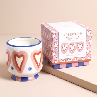 Paddywax A Dopo Hearts Ceramic Candle Rosewood Vanilla
