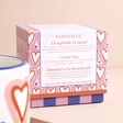 Packaging for the Hearts Ceramic Candle Rosewood Vanilla