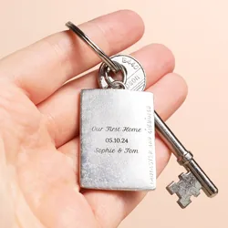 Lancaster & Gibbings Personalised House Keyring