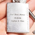 Close Up of Personalised House Keyring