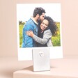 Lancaster & Gibbings Heart Photo Holder with a photo on a neutral background