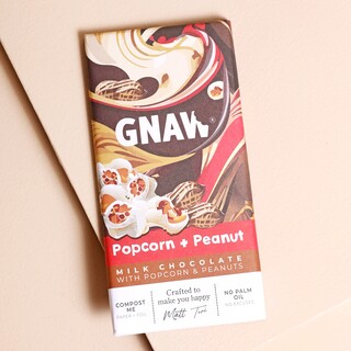 Gnaw Popcorn and Peanut Chocolate Bar