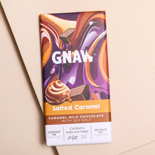 Gnaw Salted Caramel Milk Chocolate Bar