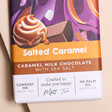 Close Up of Salted Caramel Milk Chocolate Bar