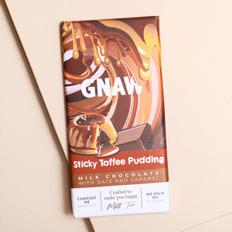 Gnaw Sticky Toffee Pudding Milk Chocolate Bar