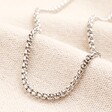 A box chain necklace made from stainless steel