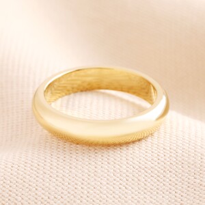 Stainless Steel Thick Band Ring in Gold L/XL