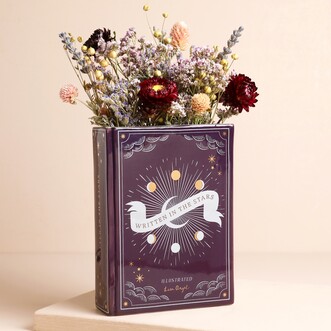 Purple Ceramic Celestial Book Vase