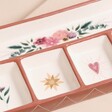 Close Up of Floral Heart Ceramic Trinket Tray