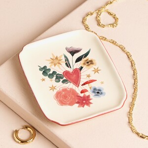 Cosy Floral Heart Trinket Dish