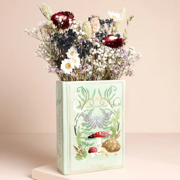 Ceramic Moonrise Woodland Book Vase Ceramic Moonrise Woodland Book Vase