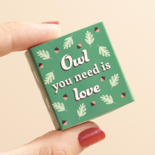 Matchbox Packaging Matchbox Packaging for Tiny Matchbox Ceramic Owl Token