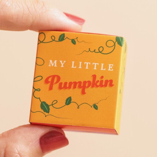 Matchbox Packaging Matchbox Packaging of Tiny Matchbox Ceramic Pumpkin Token