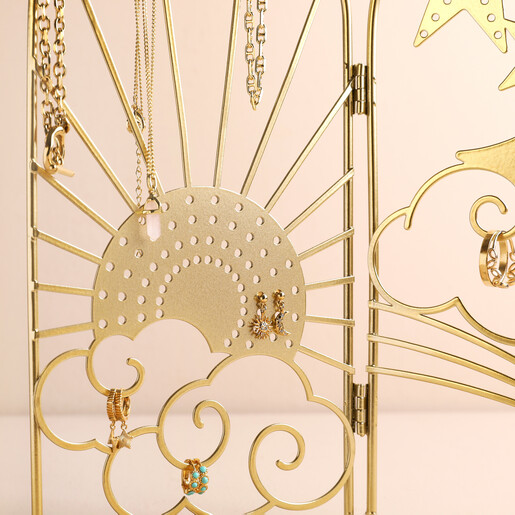 Close Up Celestial Metal Folding Jewellery Stand Hinge Close Up