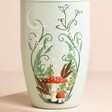 CLose up of Moonrise Woodland Cocktail Shaker showing front celestial detail