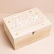 Personalised Wooden Starry Name Christmas Eve Box