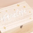 Personalised Wooden Starry Name Christmas Eve Box